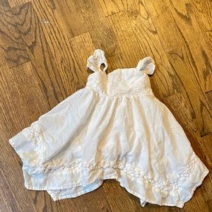 Girls white handkerchief dress